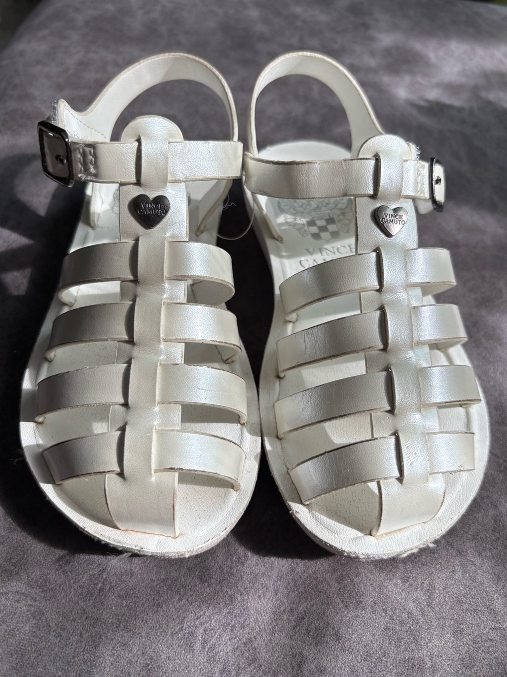 Vince Camuto Kids White  Fisherman Sandals